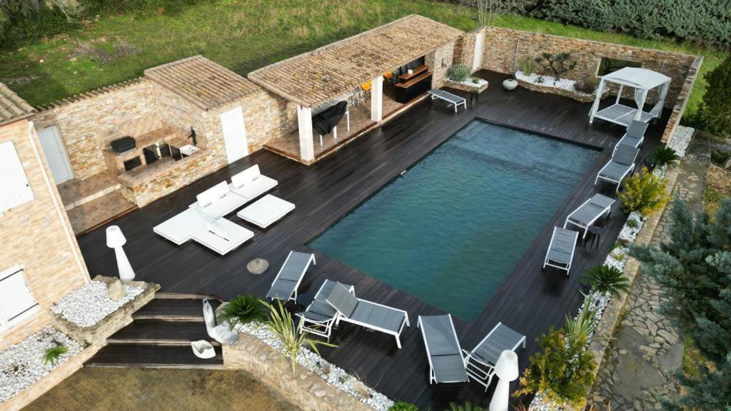 נים Magnifique Villa De Luxe Au Coeur De La Garrigue מראה חיצוני תמונה